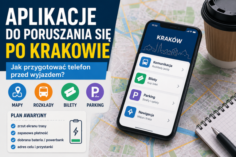Aplikacje do poruszania się po Krakowie – jak przygotować telefon przed wyjazdem?